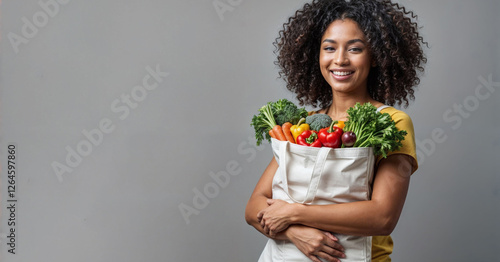 woman shop food meal bag vegetable cooking buying organic 
