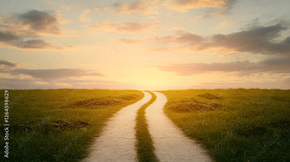 A Dramatic Cinematic Scene of a Fork in the Road
A Dramatic Cinematic Scene of a Fork in the Road