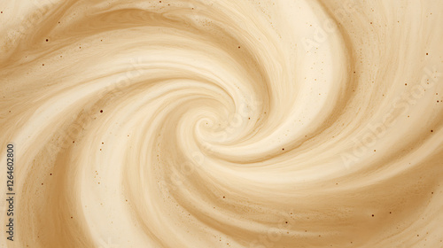 Swirl of Creamy Coffee Blend Delightful Beverage Aesthetic Latte Art Milky Foam Texture and Flavor photo