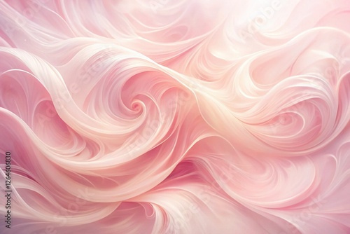 Soft Pink Swirls Abstract Background: Modern Wallpaper with Copy Space