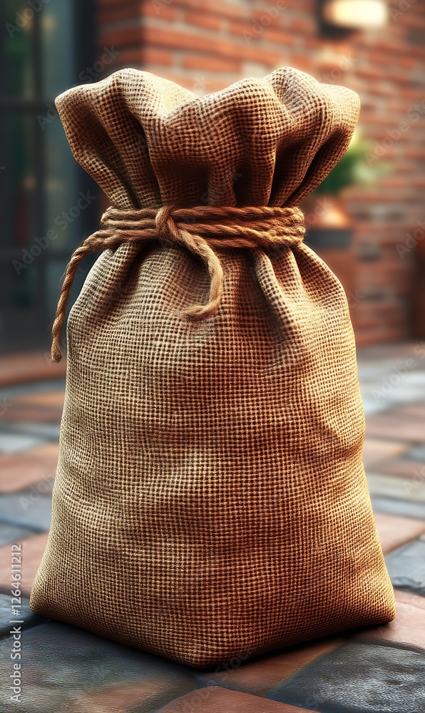 Burlap Sack Texture Background Rustic Tied Bag Image Burlap Sack Texture Background Rustic Tied Bag Image