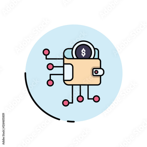 Digital Wallet vector icon
