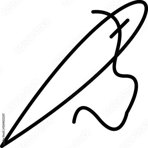 Surgical Sewing Needle Icon