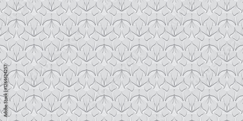 Subtle Grey Geometric Ornate Seamless Wallpaper Background