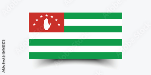 Abkhazia flag official colors and proportion digital vector illustration. 