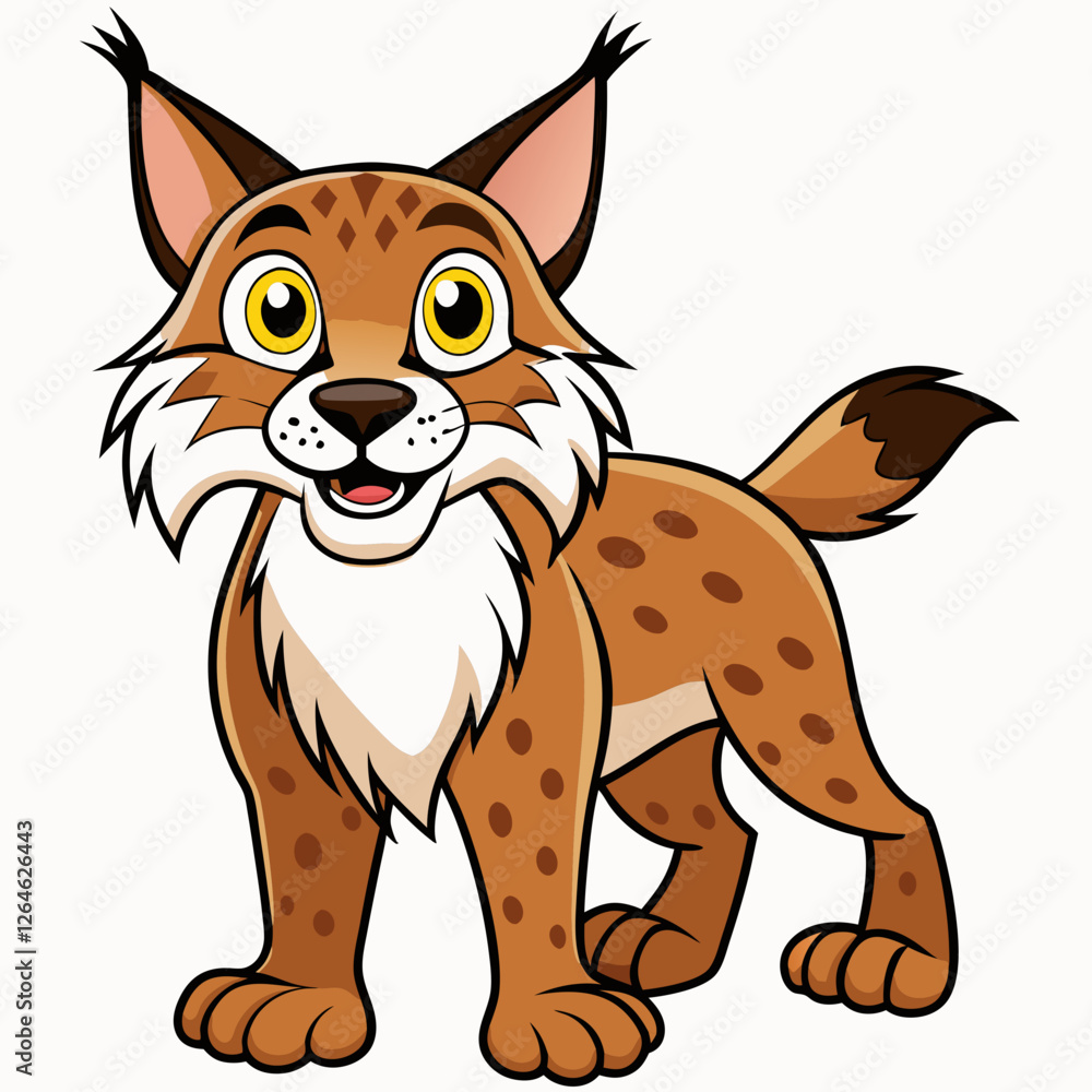 Fototapeta premium vector illustration of cartoon cat
