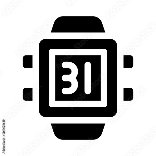 fitness tracker glyph icon