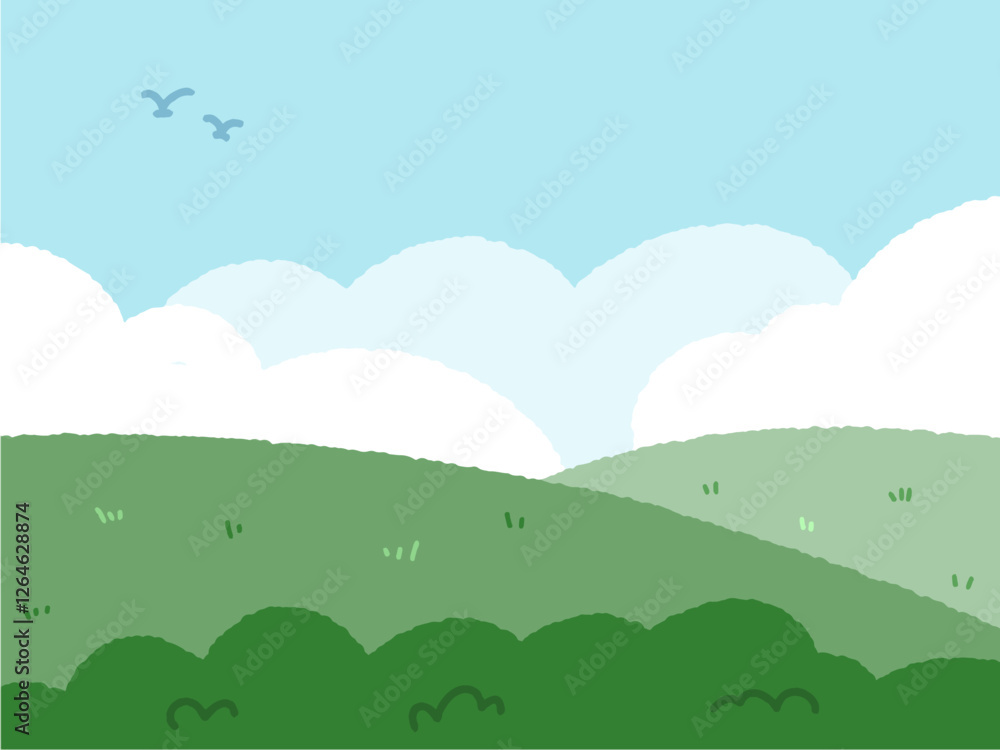 cute colorful flat illustration of nature background and landscape for daycare and nursery wallpaper cute colorful flat illustration of nature background and landscape for daycare and nursery wallpaper