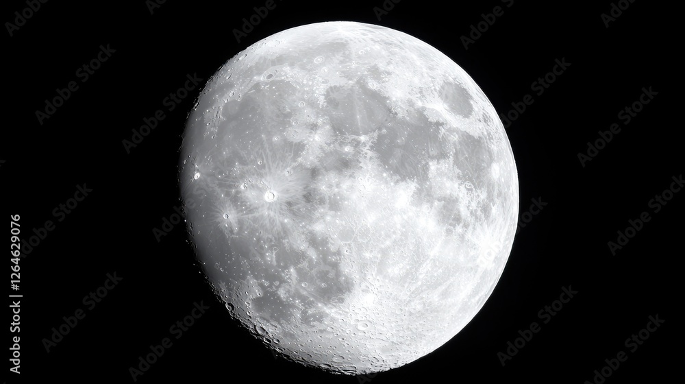 Night sky, full moon, craters, dark background, space exploration Night sky, full moon, craters, dark background, space exploration