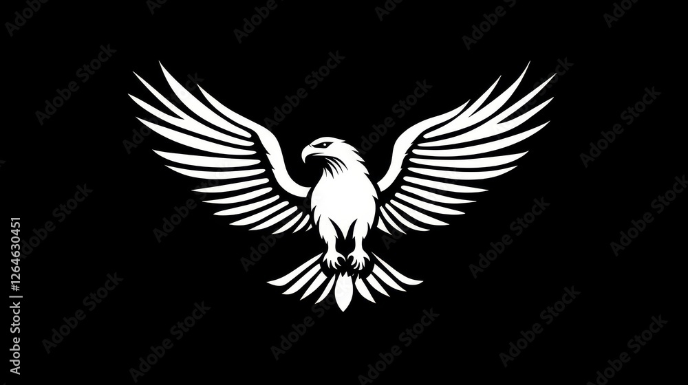 Obraz premium Majestic Eagle Silhouette - Powerful Symbol of Freedom