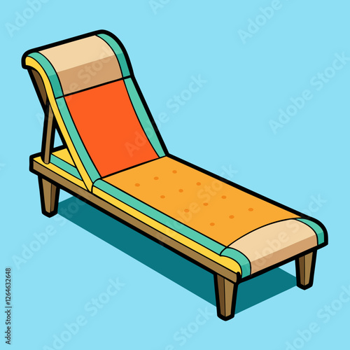 chaise longue isolated on white