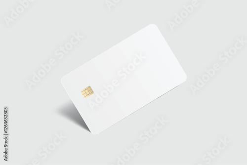 Vector realistic plastic credit card templates. Blank debit card with chip card on background. Mockup empty design for online business and finance, technology payment, digital payment concept.
