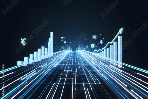 Dynamic Growing Bar Graph with Financial Icons 