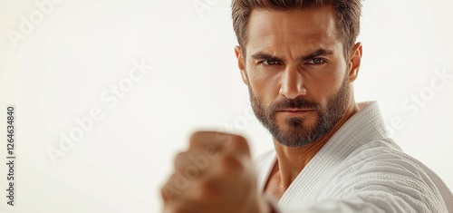 Focused Martial Artist: Strength, Discipline, and Determination