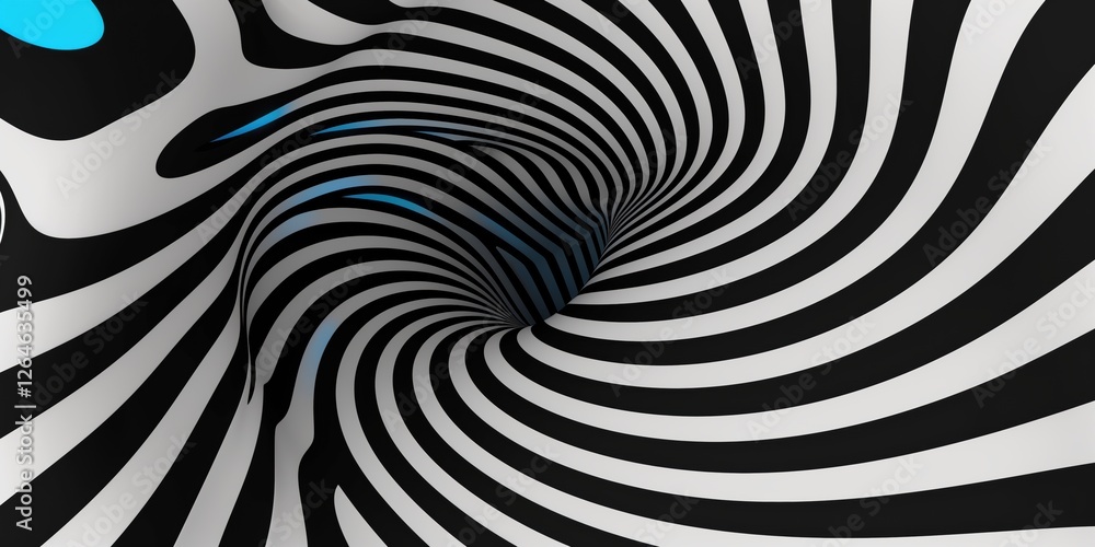 Hypnotic Black and White Optical Illusion Vortex with a Mesmerizing Swirl Effect Hypnotic Black and White Optical Illusion Vortex with a Mesmerizing Swirl Effect