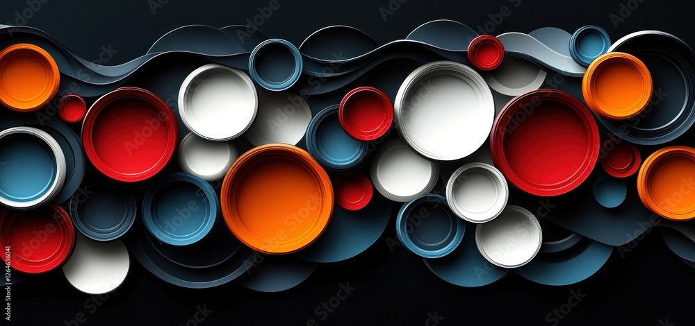 Abstract Colorful Circles Pattern Design Abstract Colorful Circles Pattern Design