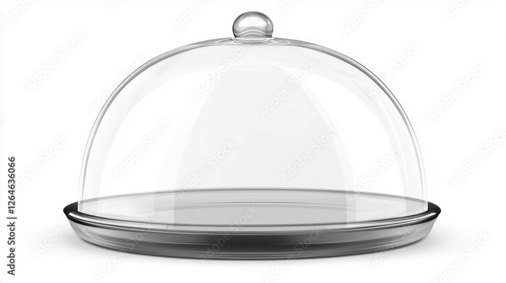Glossy glass cloche sits atop a sleek black base, awaiting a gourmet dish. Its design reflects elegance and sophistication, perfect for fine dining settings. A moment of anticipation beckons Glossy glass cloche sits atop a sleek black base, awaiting a gourmet dish. Its design reflects elegance and sophistication, perfect for fine dining settings. A moment of anticipation beckons