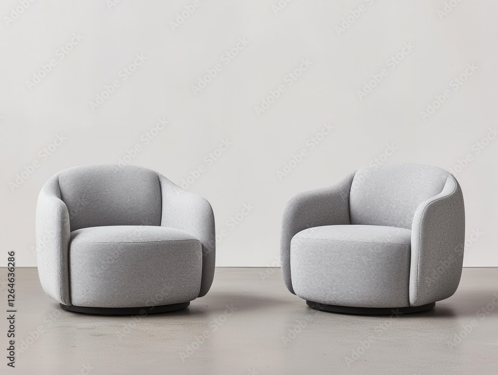 sustainable interior design modular furniture aesthetic. Soft modular seating made from ocean plastic fabric merging aesthetics with environmental impact