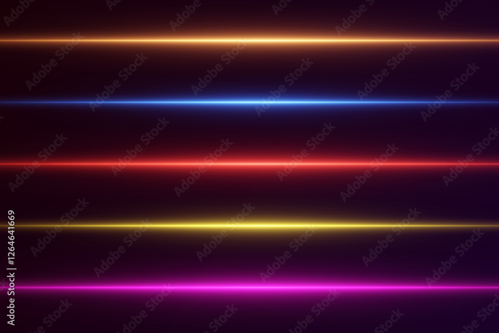 Bright neon lines, light rays, laser effect. Vector illustration Bright neon lines, light rays, laser effect. Vector illustration