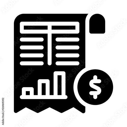financial report glyph icon