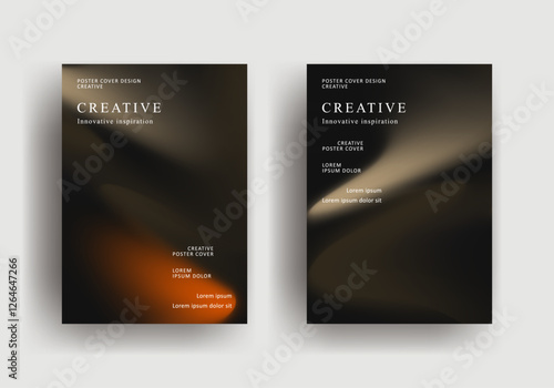 brochure poster template. retro vintage Covers Design. fluid gradient background design. retro front page design for Banner, Poster, Flyer, Invitation and Annual Report