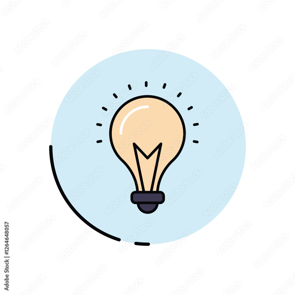 Idea Lightbulb vector icon Idea Lightbulb vector icon