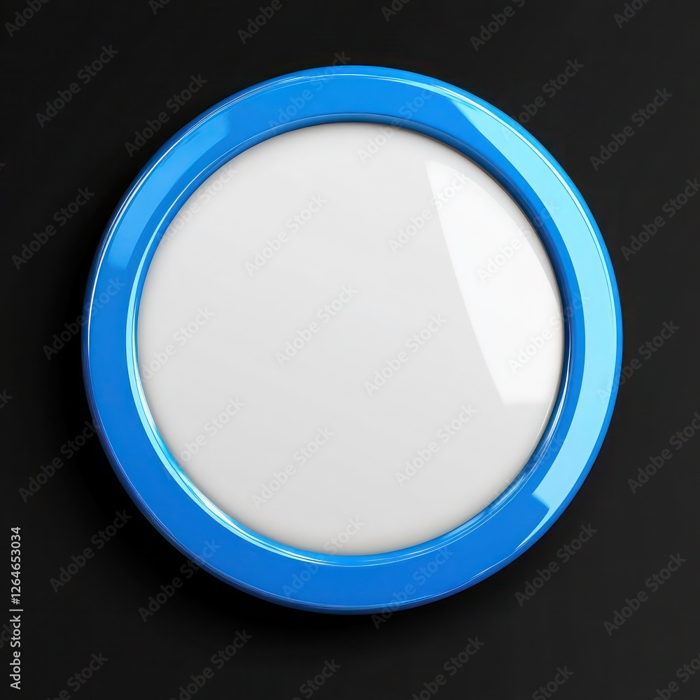Blue and White 3D Vector of Warning Sign Isolated on a Solid Black Background Blue and White 3D Vector of Warning Sign Isolated on a Solid Black Background