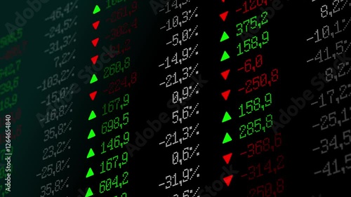 Animation of Stock Market Graph with Increasing Profit and Loss Fast Changing. Financial Trading and Market Trends Stock Video Animation