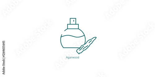 Deep Agarwood Exotic Woody Aromas Vector Icon