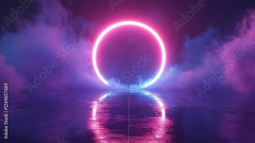 Futuristic Flow Glowing Waves in Purple and Blue, Dynamic Elegance Modern Dark Abstract Background, Radiant Technology Shiny Lines and Abstract Waves