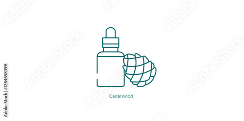 Woody Cedarwood Earthy Scent Vector Icon