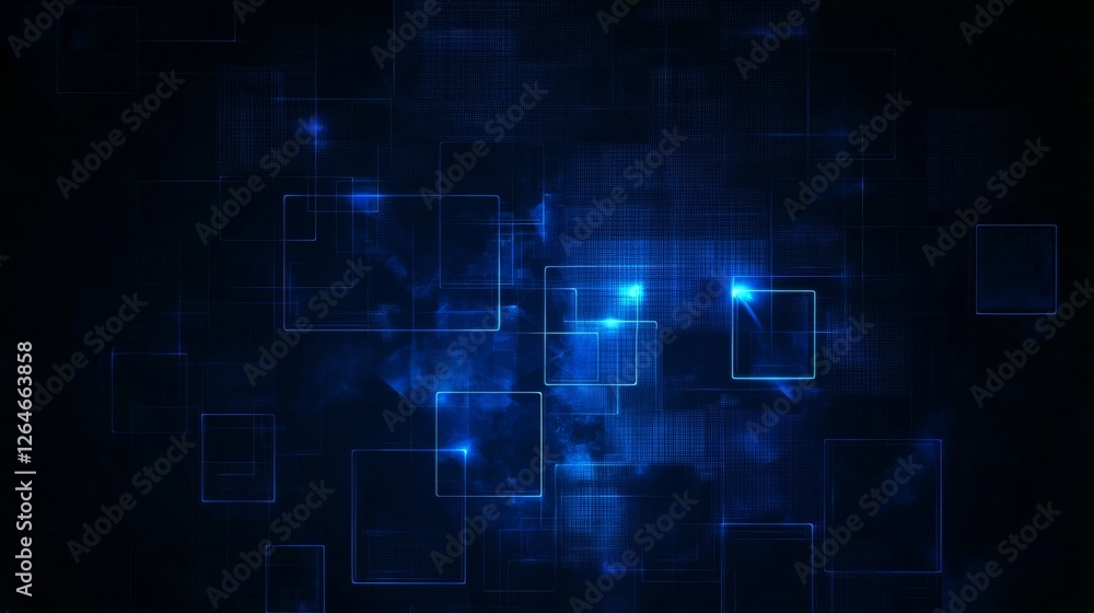 Abstract blue background with social network and digital technology Abstract blue background with social network and digital technology