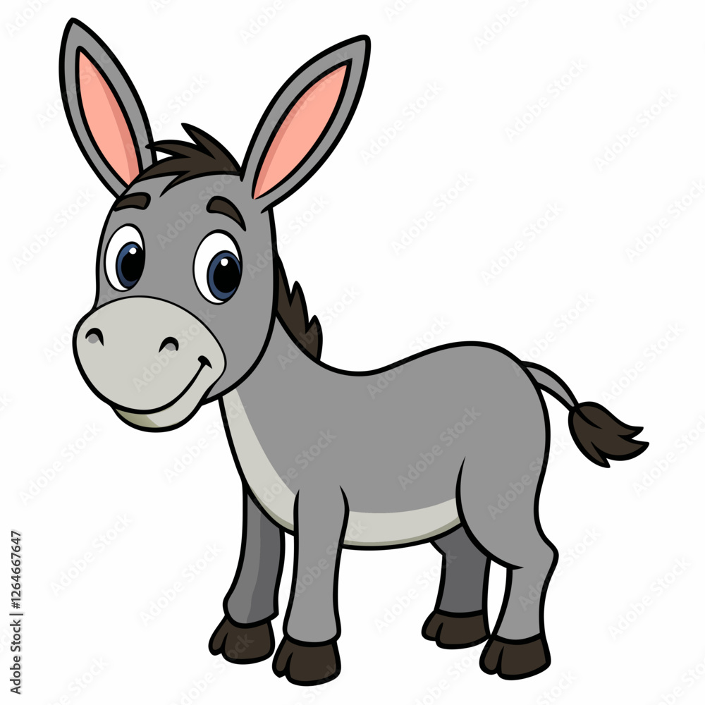 donkey cartoon coloring page donkey cartoon coloring page