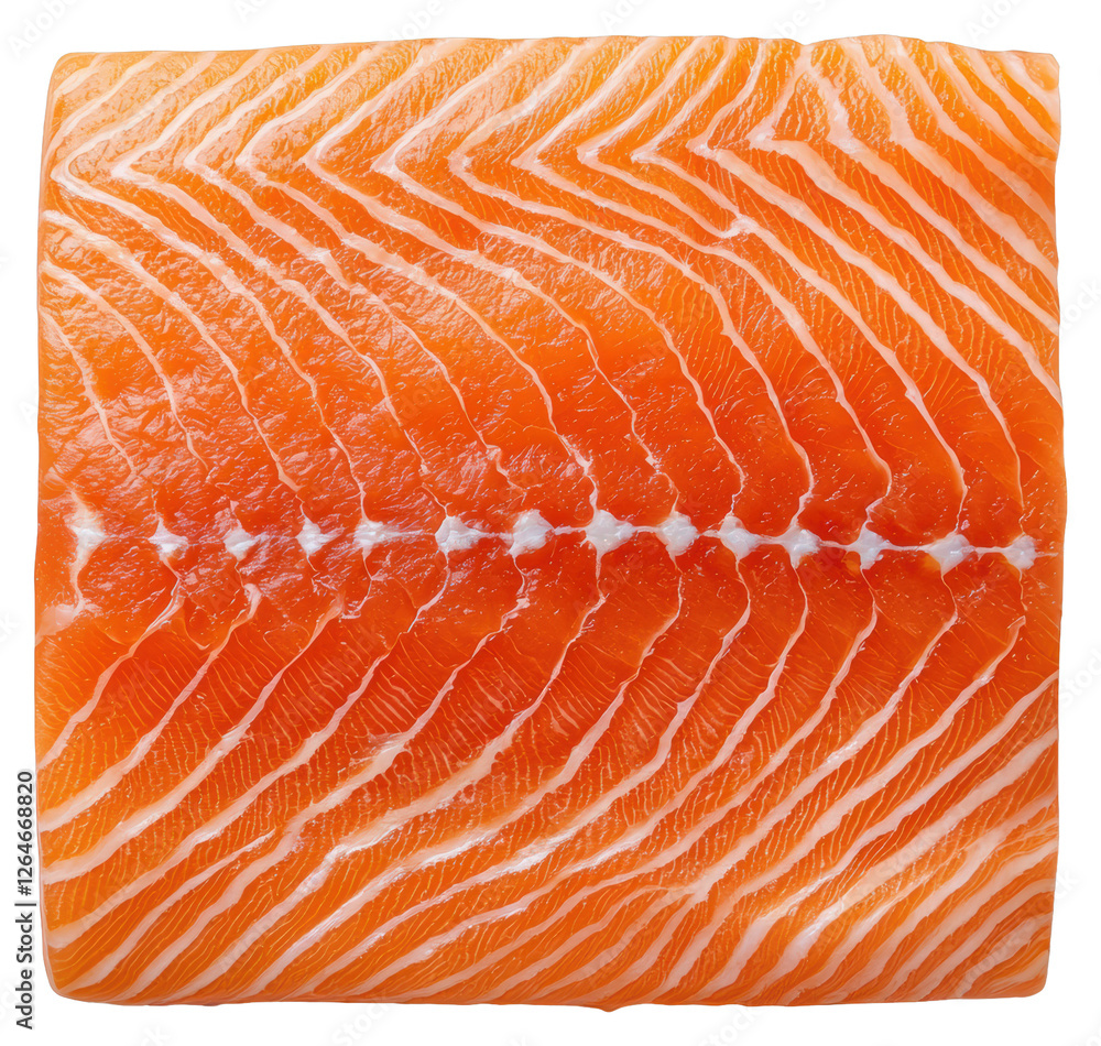 Close Up of Raw Salmon Fillet Texture in Orange and Red Color on Transparent Background Close Up of Raw Salmon Fillet Texture in Orange and Red Color on Transparent Background