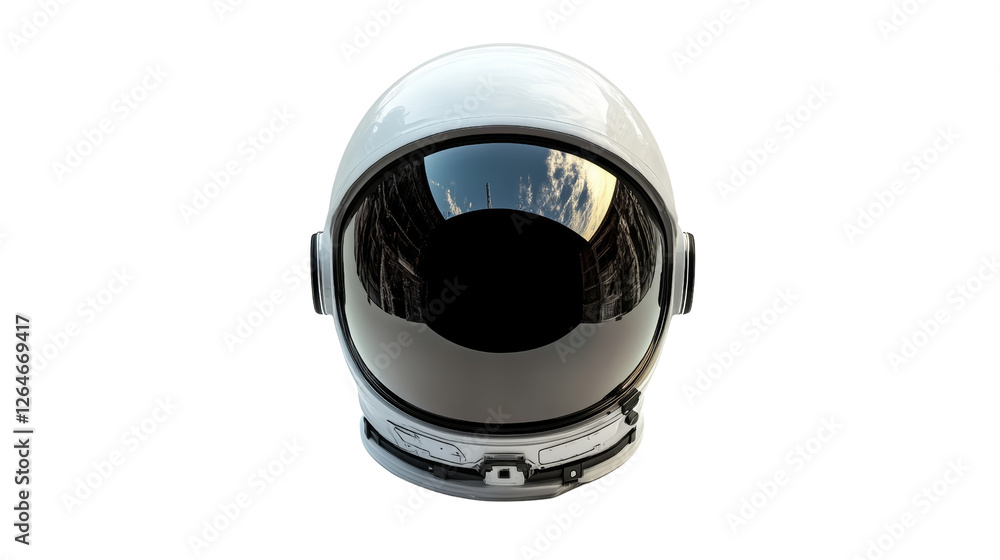 Fototapeta premium Astronaut helmet display space exploration image collection indoor setting close-up view futuristic concept
