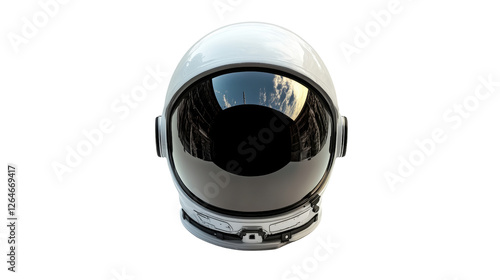 Astronaut helmet display space exploration image collection indoor setting close-up view futuristic concept