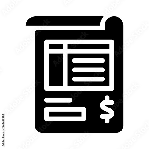 expense tracker glyph icon