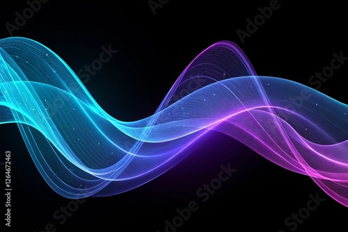 Futuristic abstract background with glowing neon elements and metallic textures.