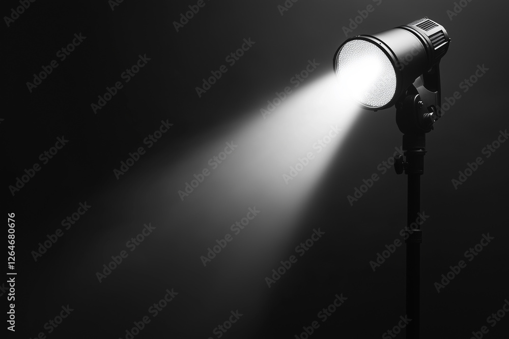 Fototapeta premium light is shining on a dark background. The light is bright and focused, creating a dramatic effect