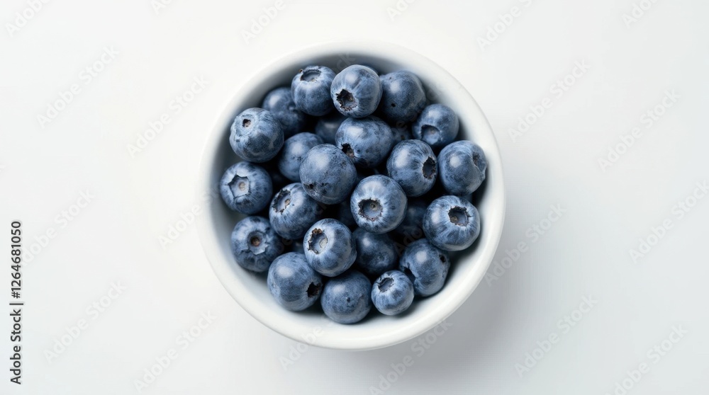 Fresh Blueberries in a White Ceramic Bowl Fresh Blueberries in a White Ceramic Bowl