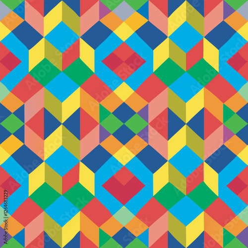 Wallpaper Mural Colorful Geometric Seamless Pattern Pro Vector Torontodigital.ca