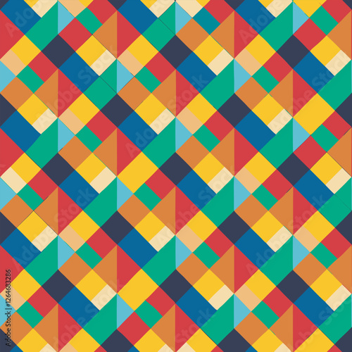 Wallpaper Mural Colorful Geometric Seamless Pattern Pro Vector Torontodigital.ca