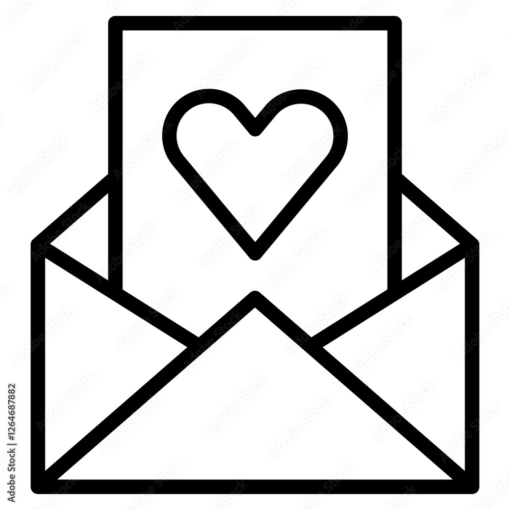 Love Letter  Icon Element For Design