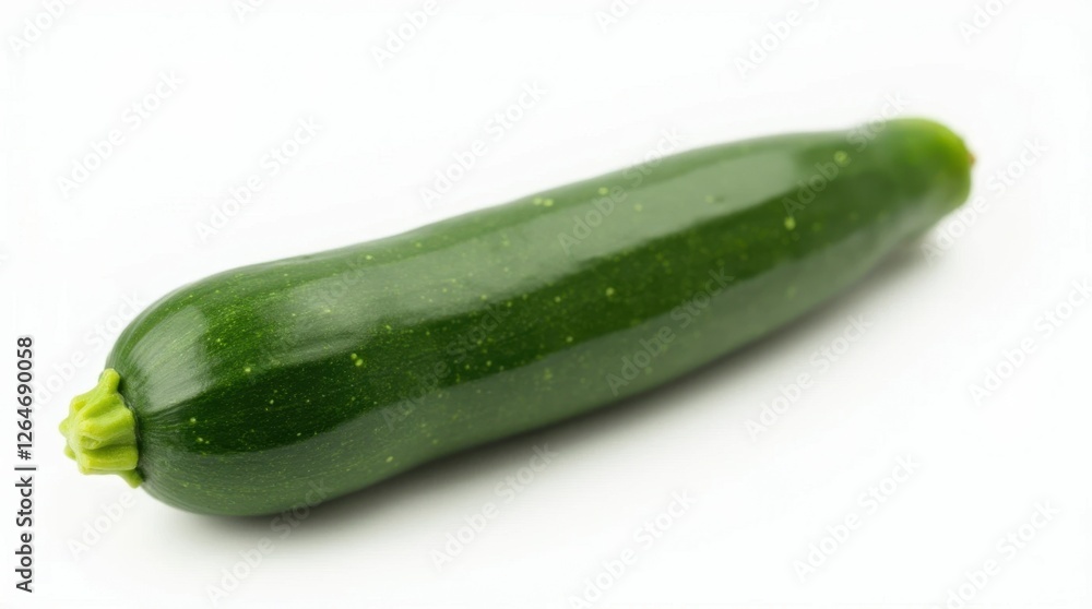 Single Fresh Zucchini Isolated on White Background Single Fresh Zucchini Isolated on White Background