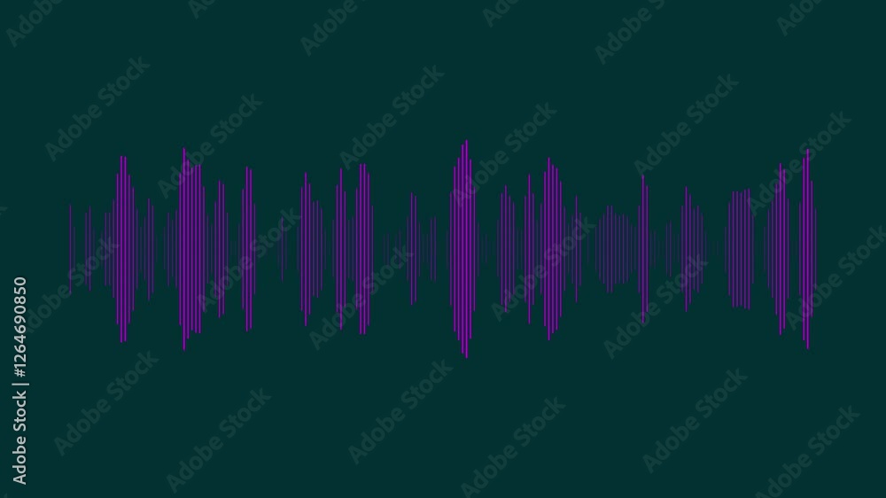 4K Sound Waves Animation, Oceanic Waveform Visual for Audio-Driven ...