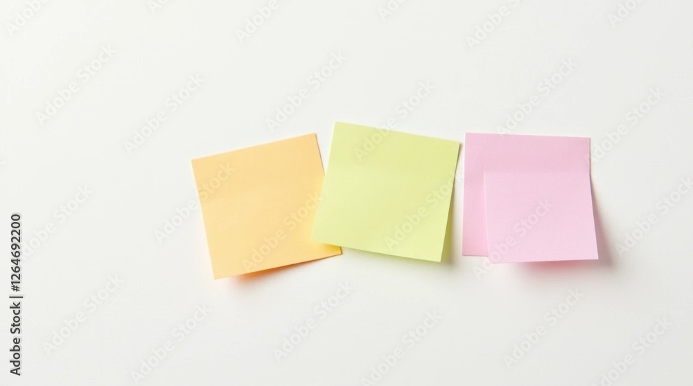Multicolored Sticky Notes Isolated on White Background Multicolored Sticky Notes Isolated on White Background