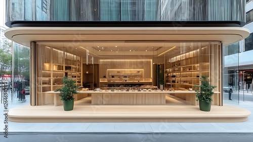 Wallpaper Mural Modern Minimalist Wooden Retail Store Design Torontodigital.ca