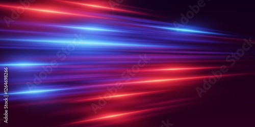 Neon light and high speed light lines. Vector illustration