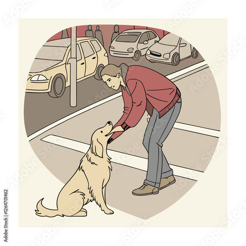 Animal rescue themed vector illustrations.