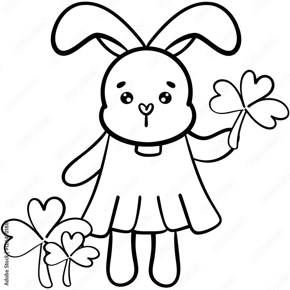 Obraz premium Cute rabbit st. Patrick's day celebration